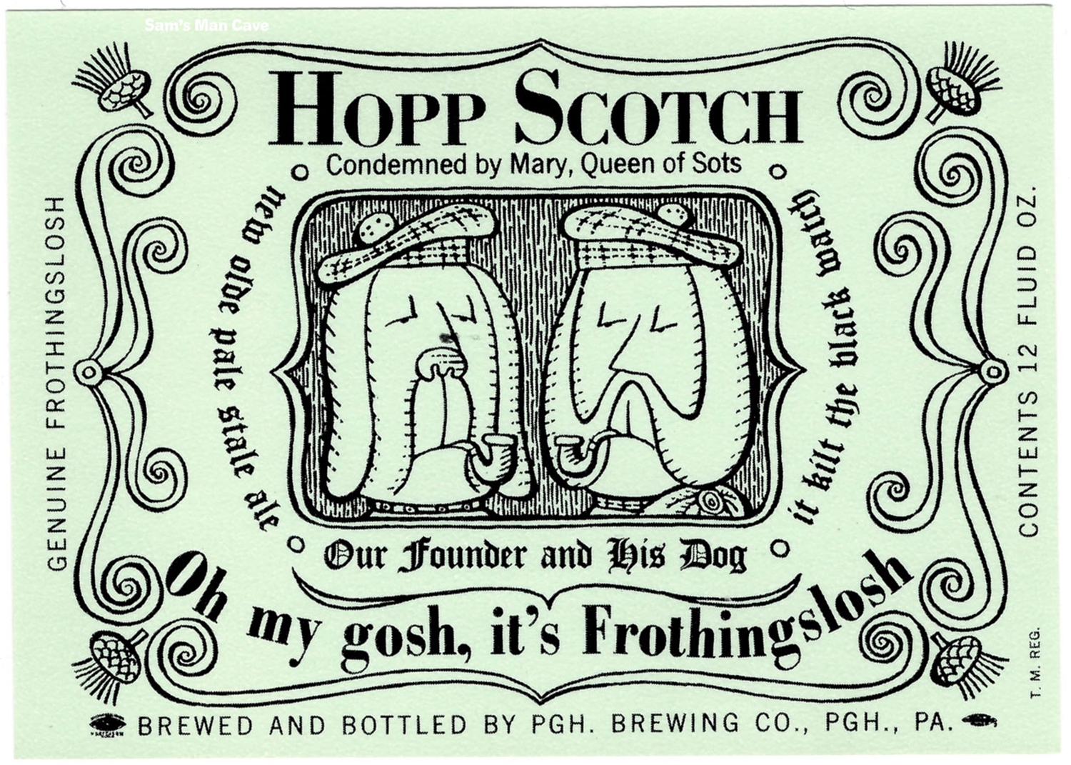 Olde Frothingslosh Ale Hopp Scotch Label