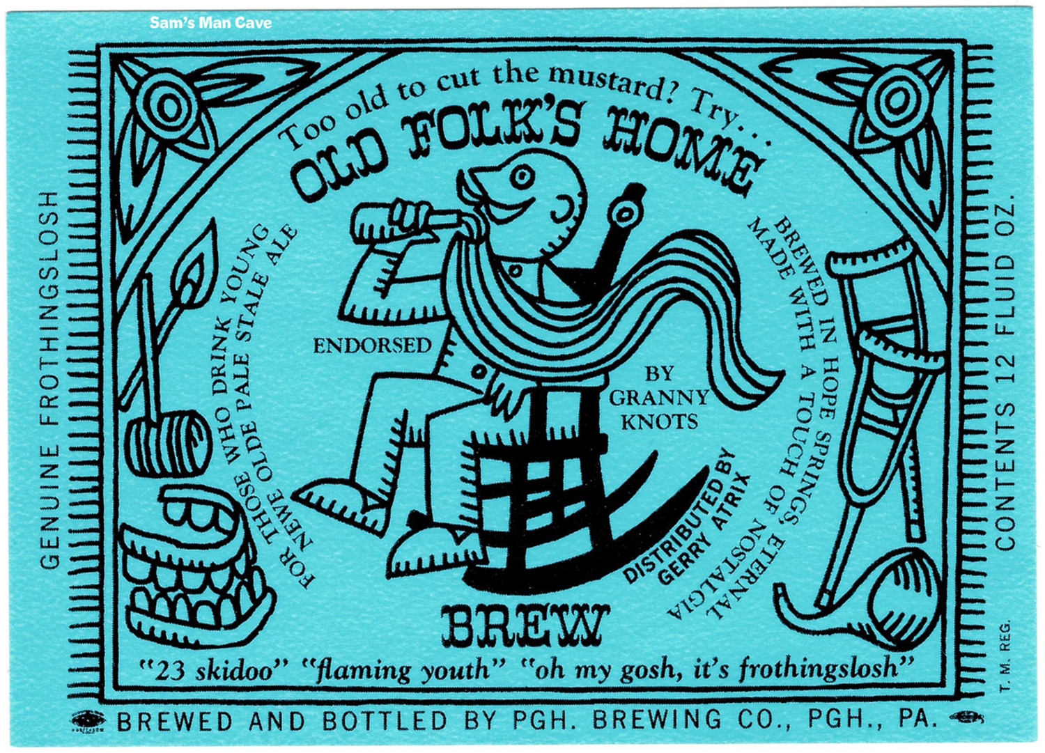Olde Frothingslosh Ale Old Folk's Home Label