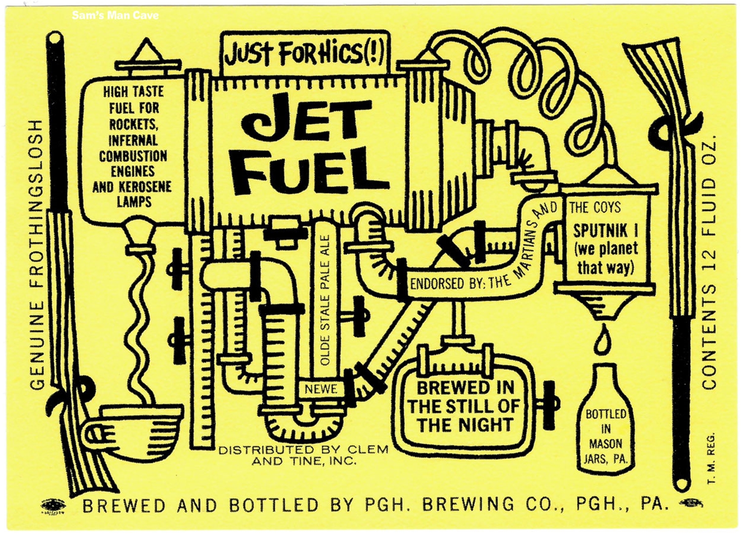 Olde Frothingslosh Jet Fuel Label