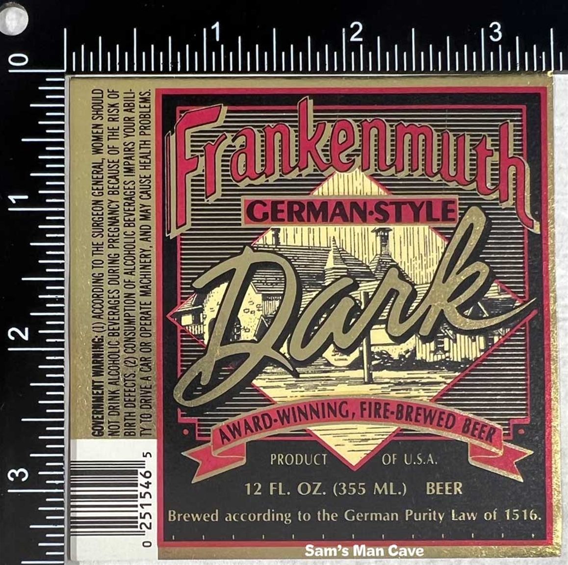 Frankenmuth German Style Dark Beer Label