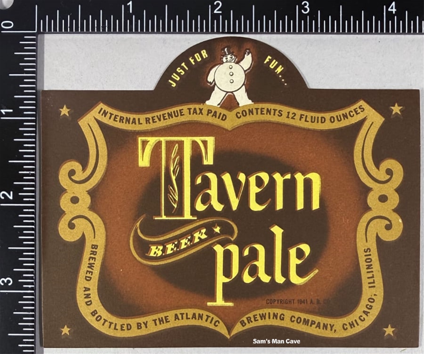 Tavern Pale Beer IRTP Label