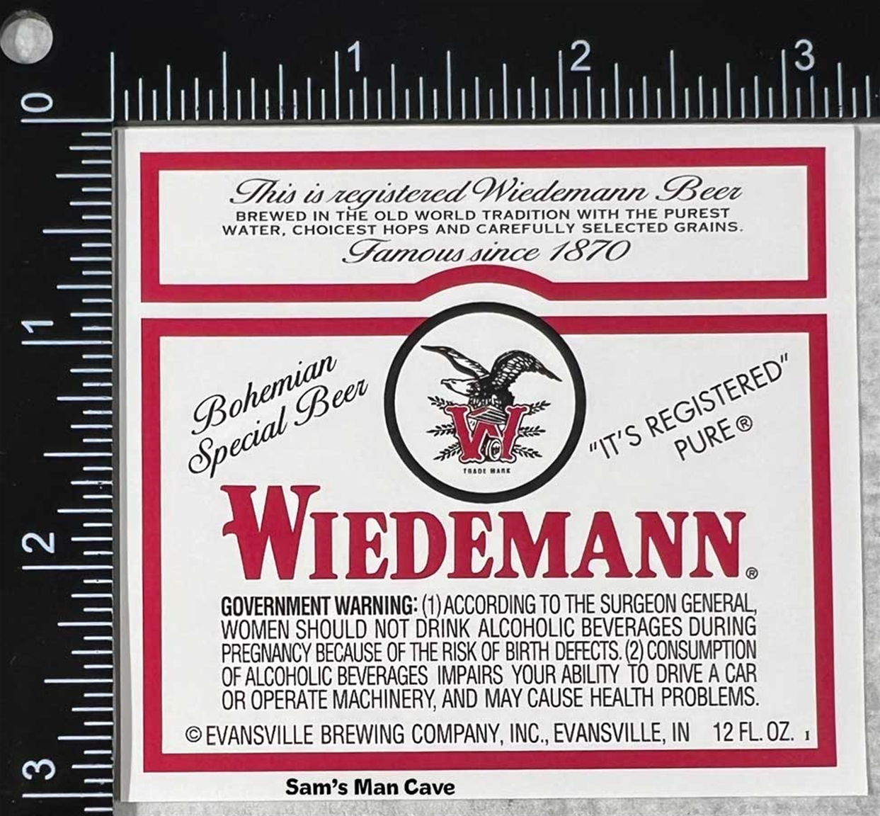 Wiedemann Beer Label