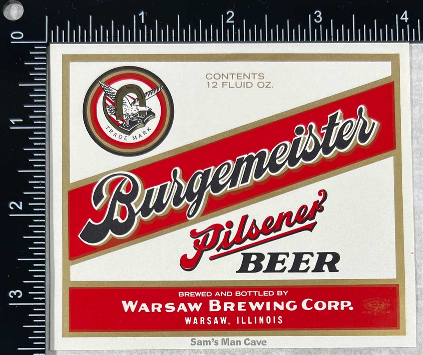 Burgermeister Pilsener Beer Label