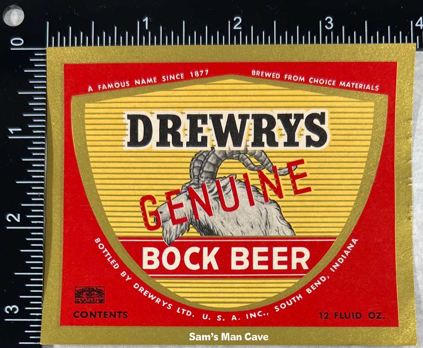 Drewrys Bock Beer Label