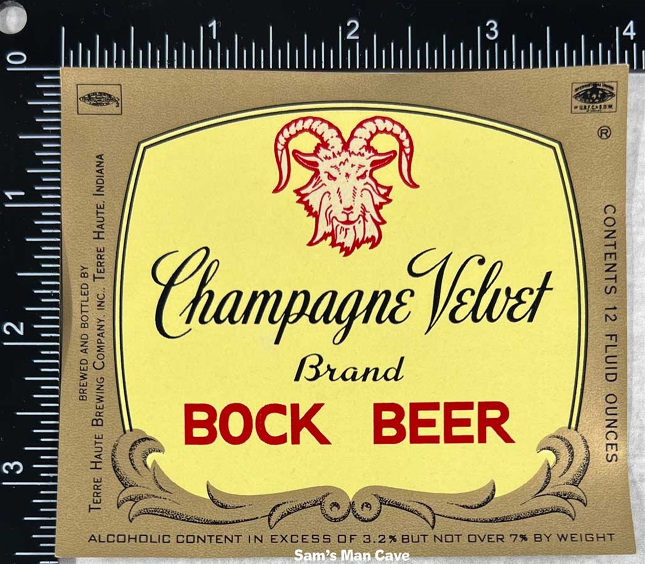 Champagne Velvet Bock Beer Label