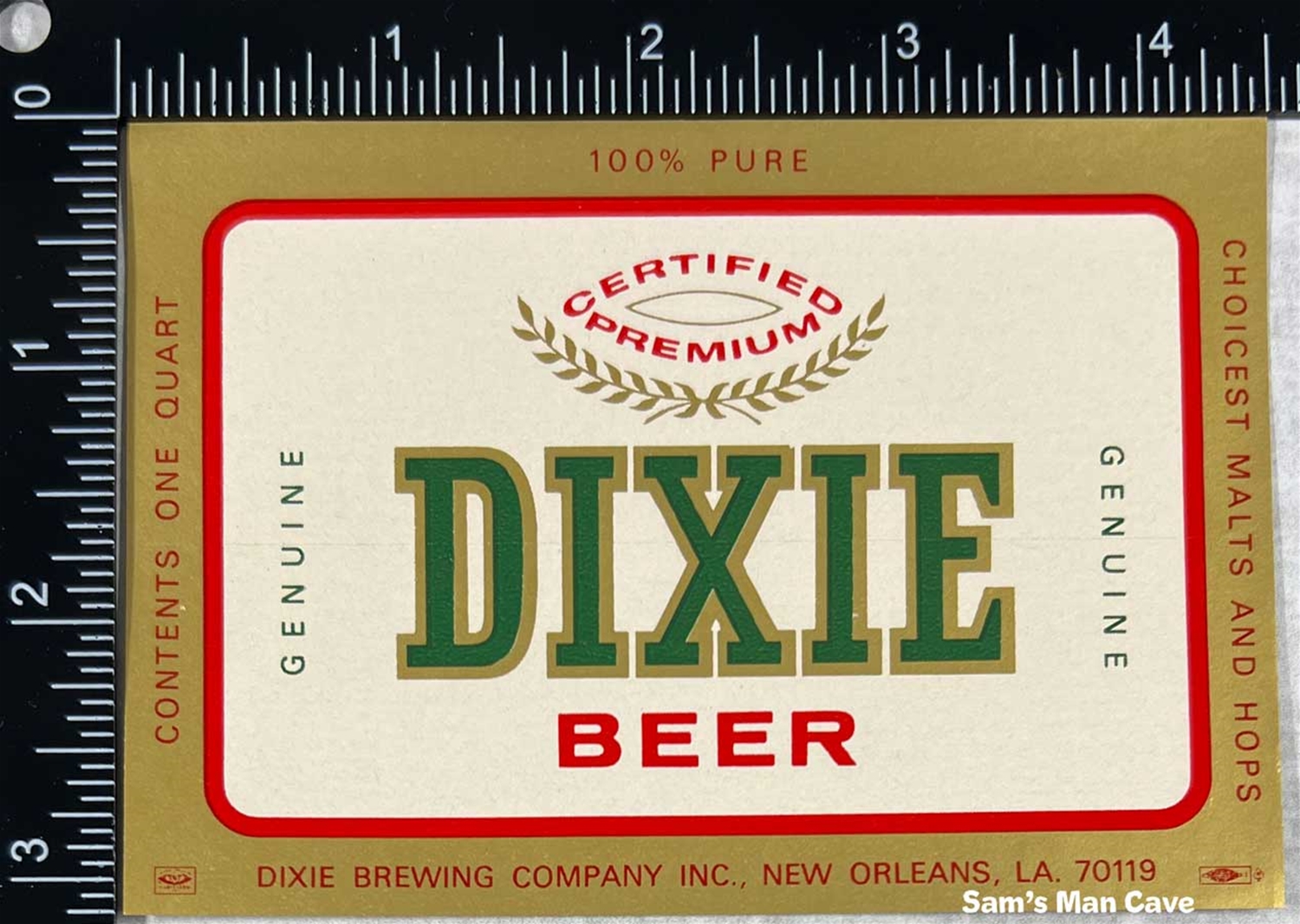 Dixie Beer Label