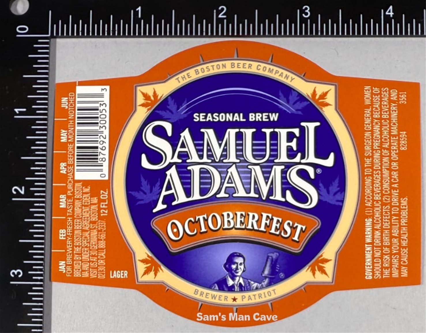 Samuel Adams Octoberfest Beer Label