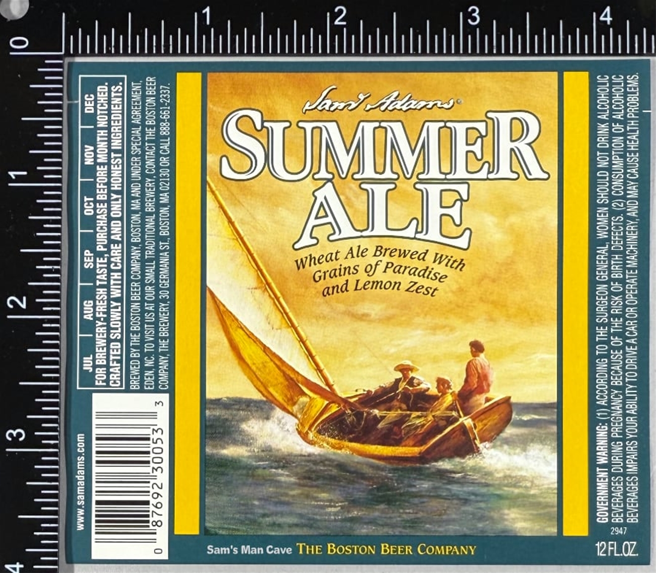 Sam Adams Summer Ale Label