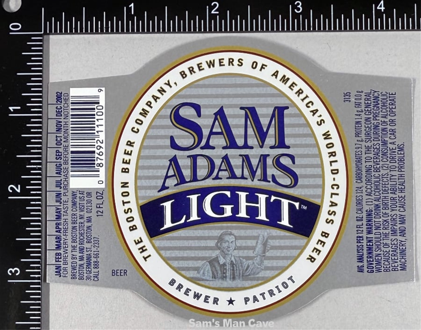 Sam Adams Light Label