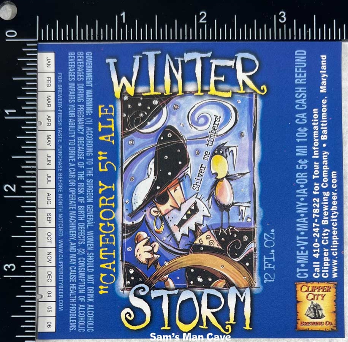 Clipper City Winter Storm Ale Label