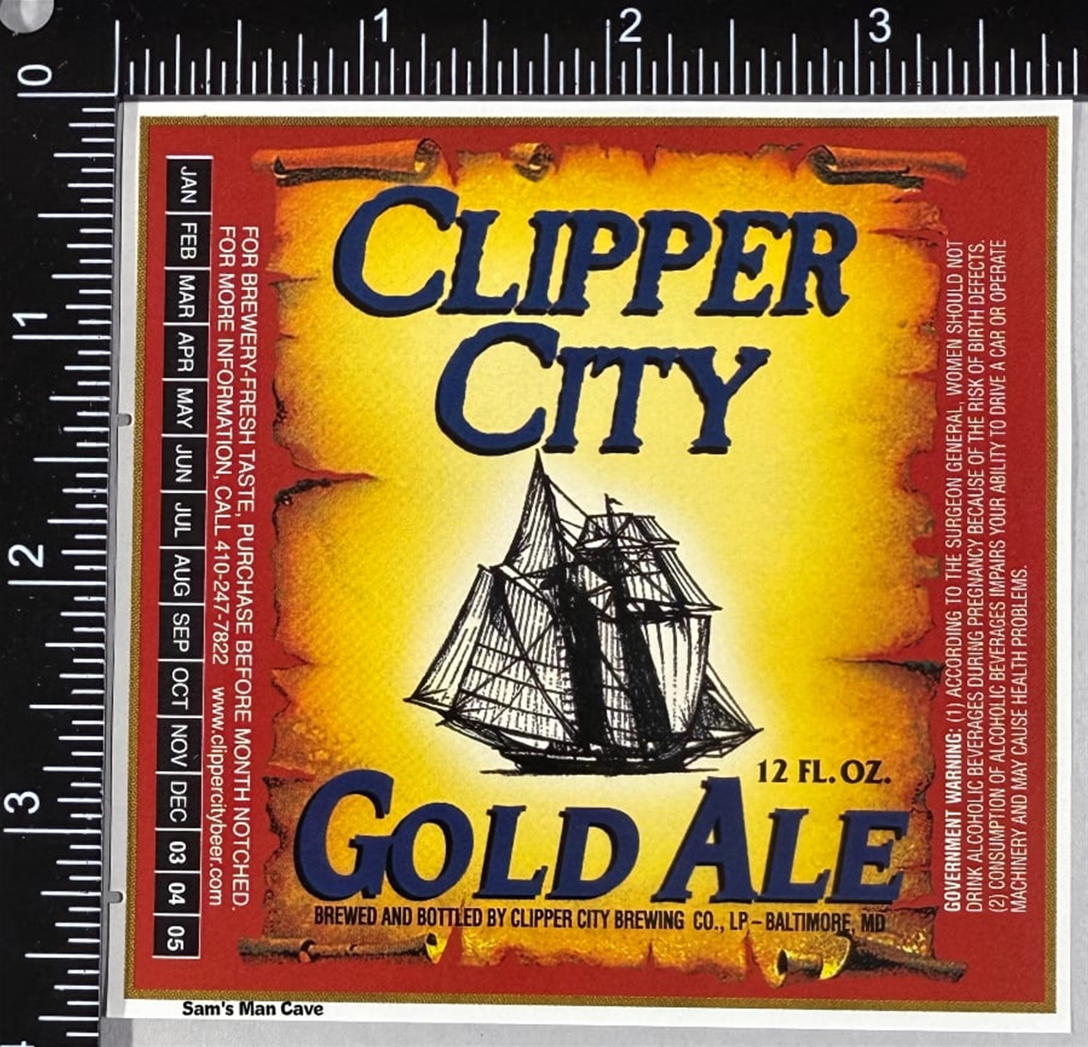 Clipper City Gold Ale Label