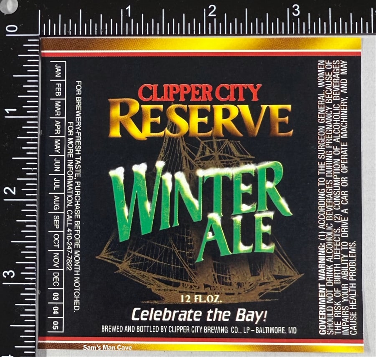 Clipper City Reserve Winter Ale Label