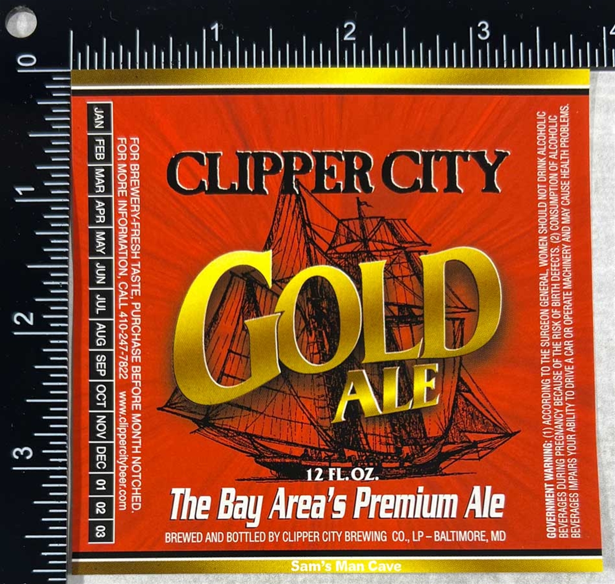 Clipper City Gold Ale Label