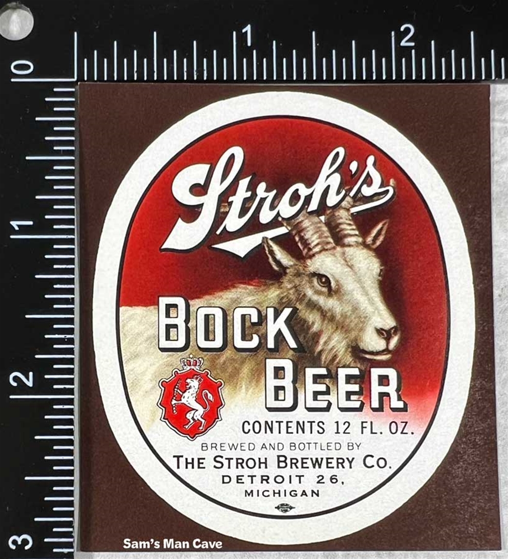 Stroh's Bock Beer Label