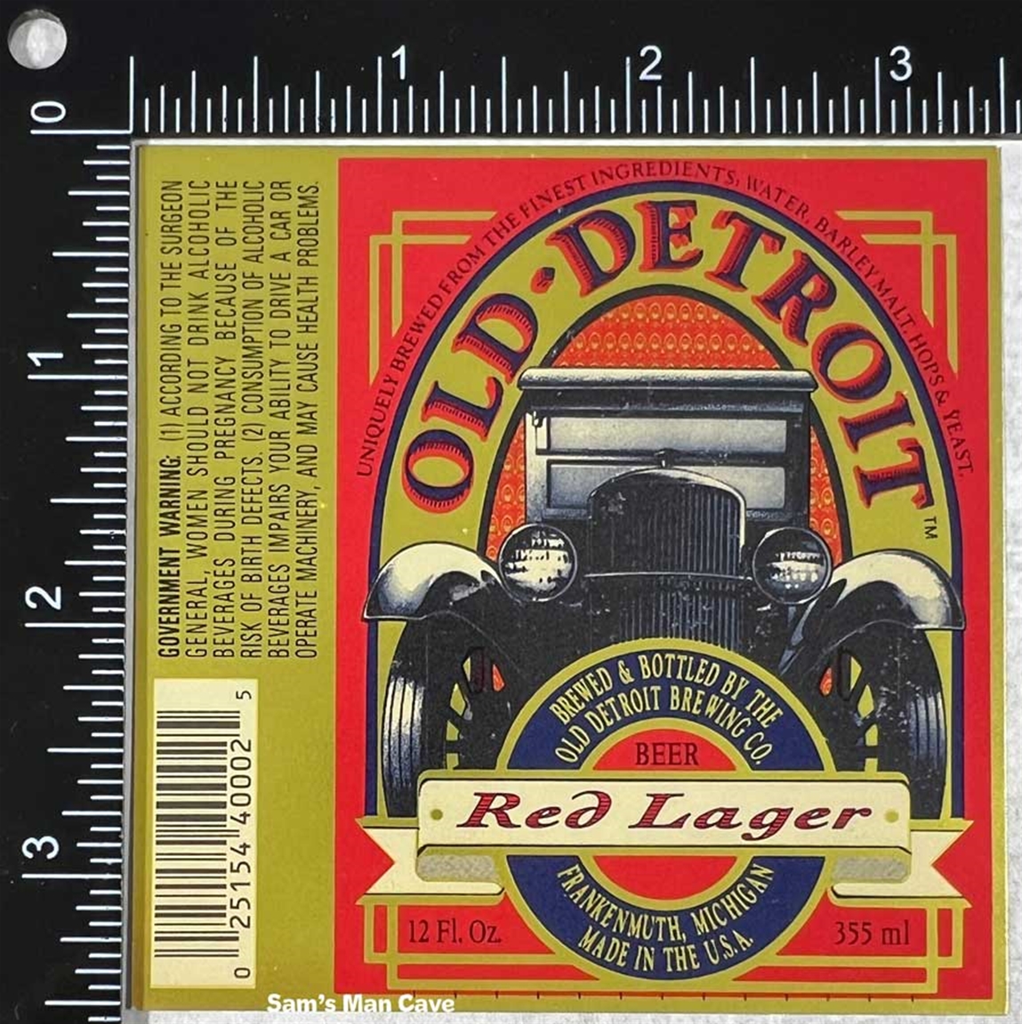 Old Detroit Red Lager Label