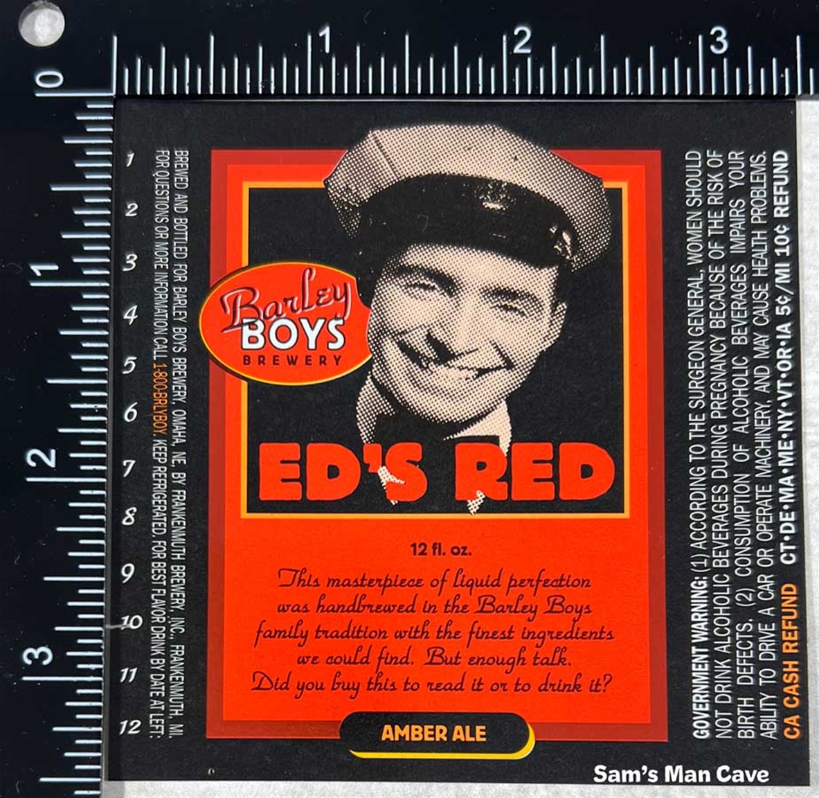 Barley Boys Ed's Red Amber Ale Label
