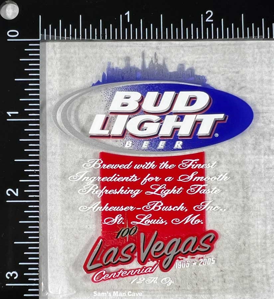 Bud Light Las Vegas Centennial Sticker Label