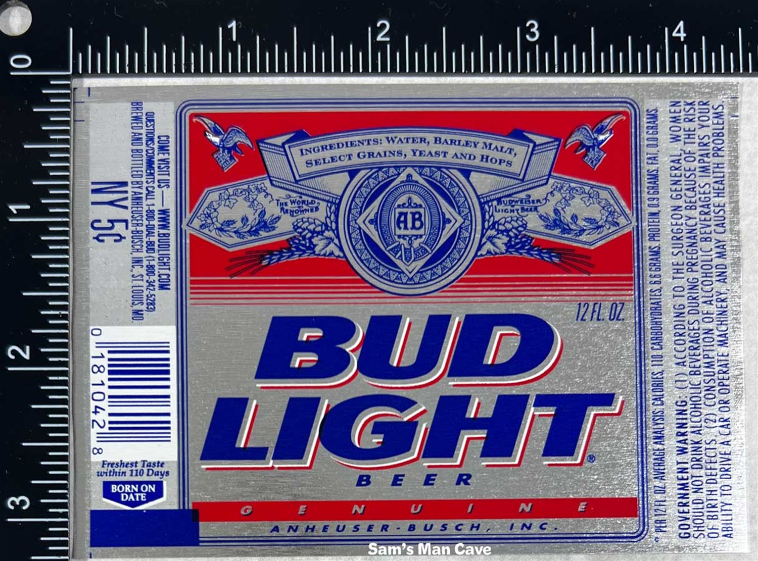 Bud Light Beer Label