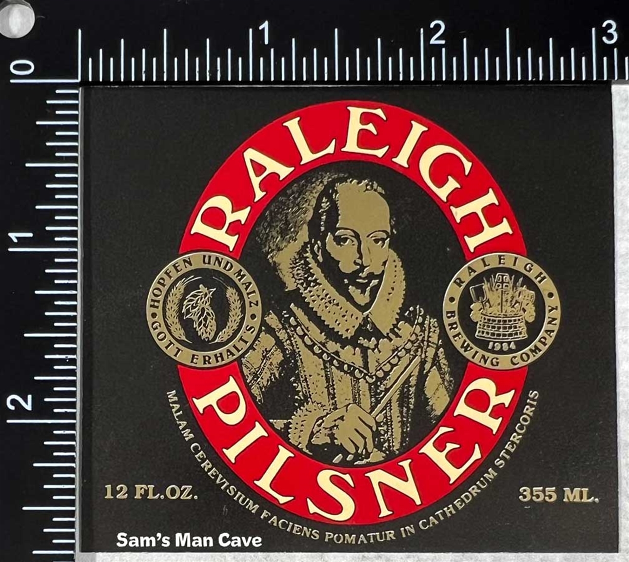 Raleigh Pilsner Beer Label