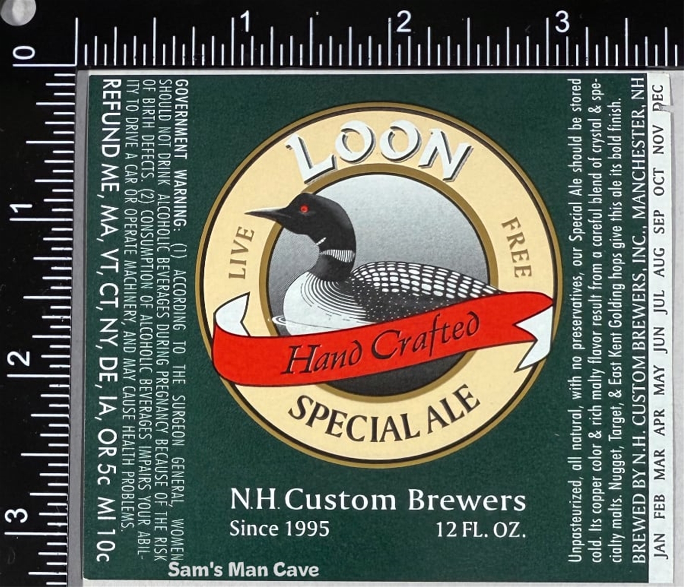 NH Custom Brewers Loon Special Ale Label