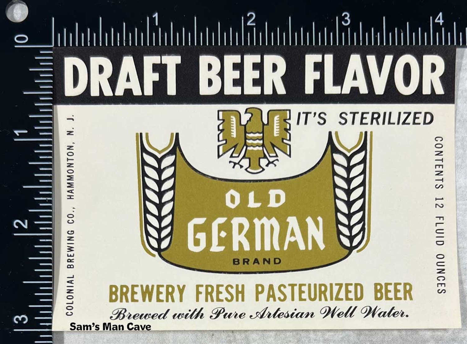 Old German Brand Beer Label