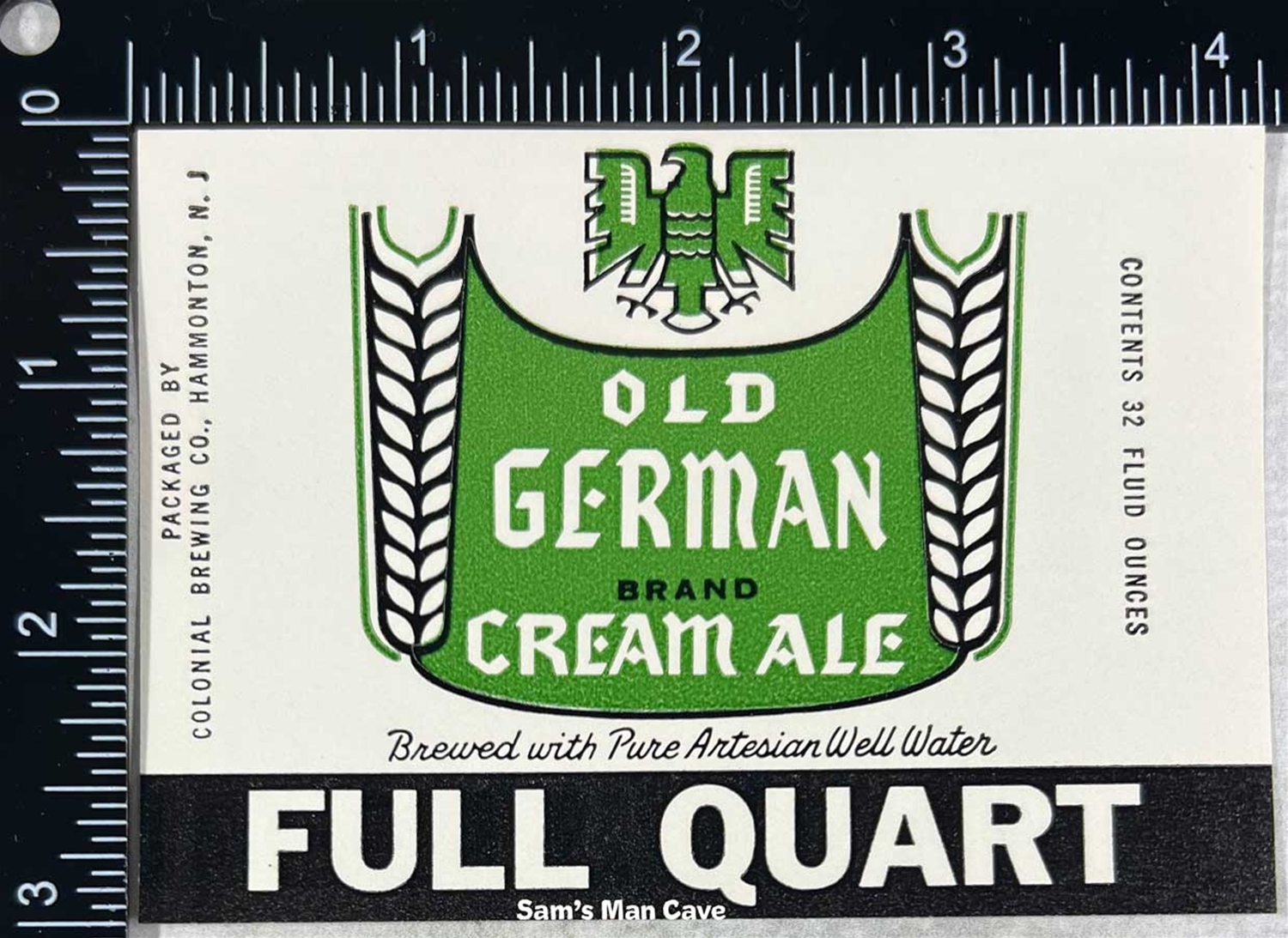 Old German Cream Ale Label