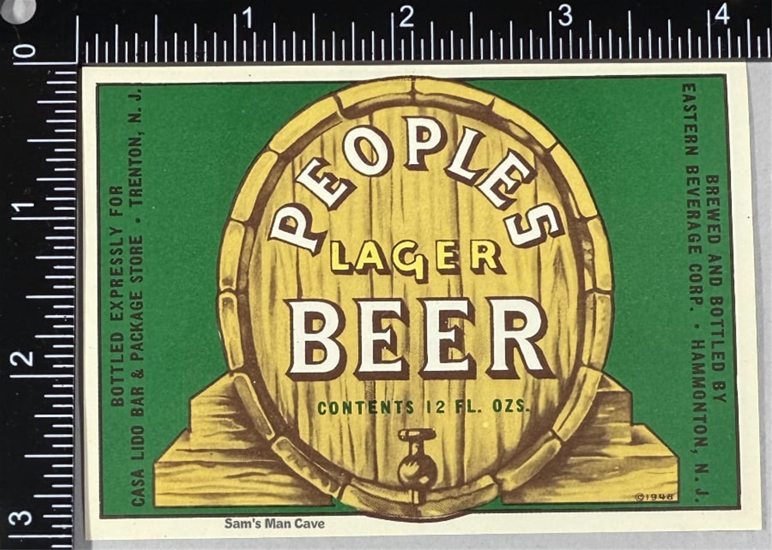 Peoples Lager Beer Label