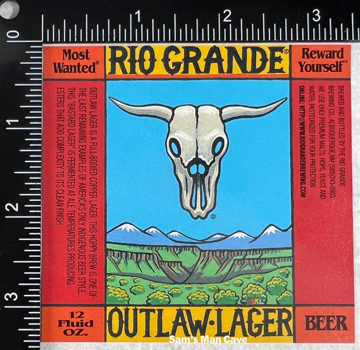 Rio Grande Outlaw Lager Beer Label