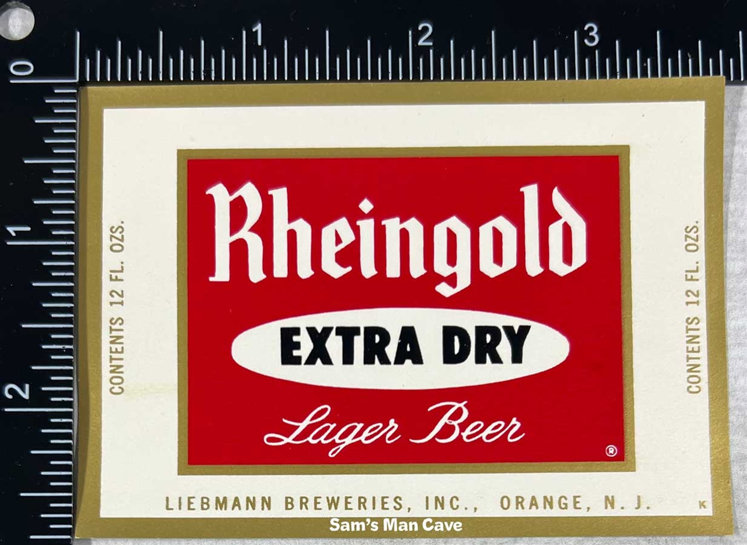 Rheingold Extra Dry Lager Beer Label