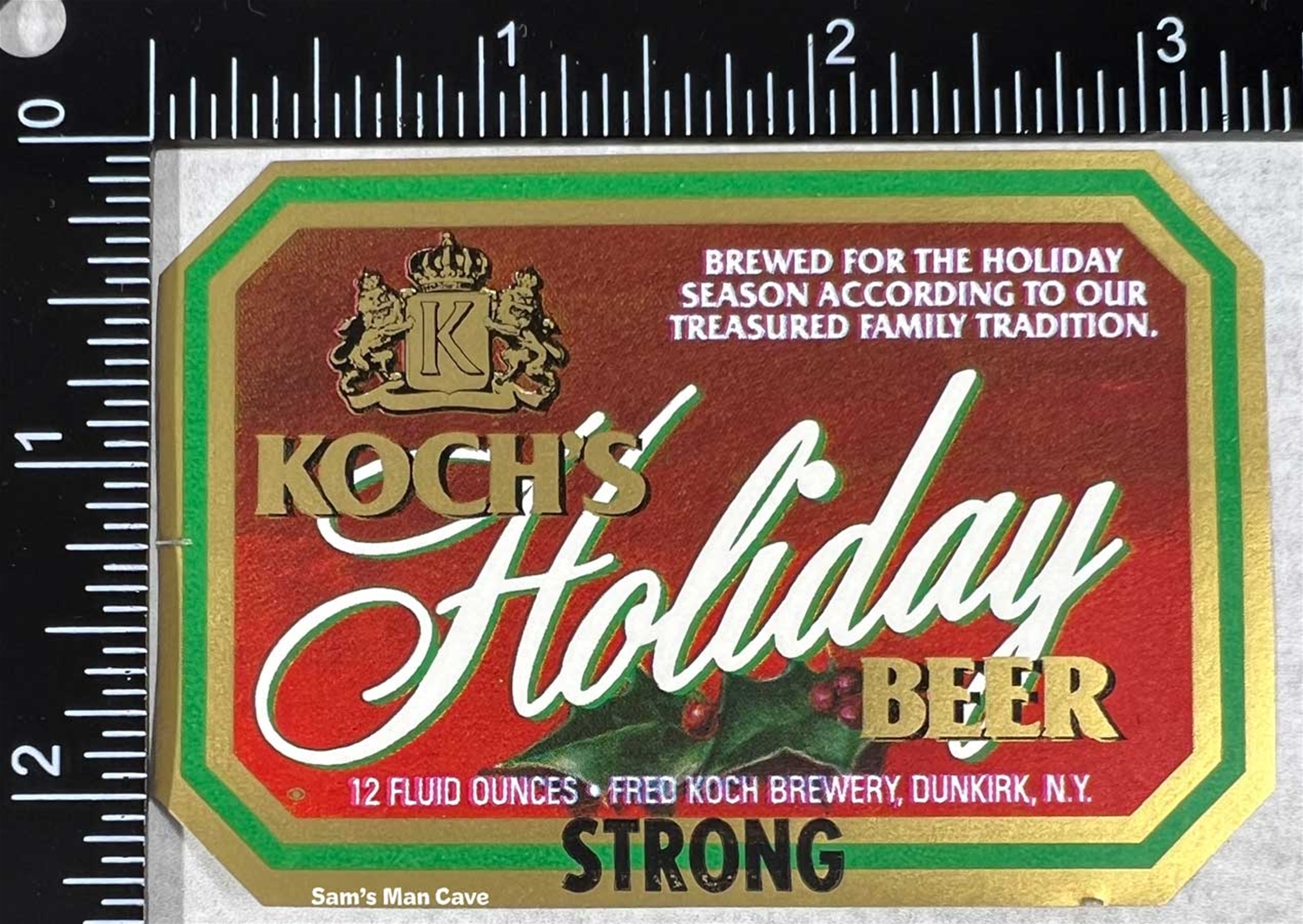 Koch's Holiday Strong Beer Label