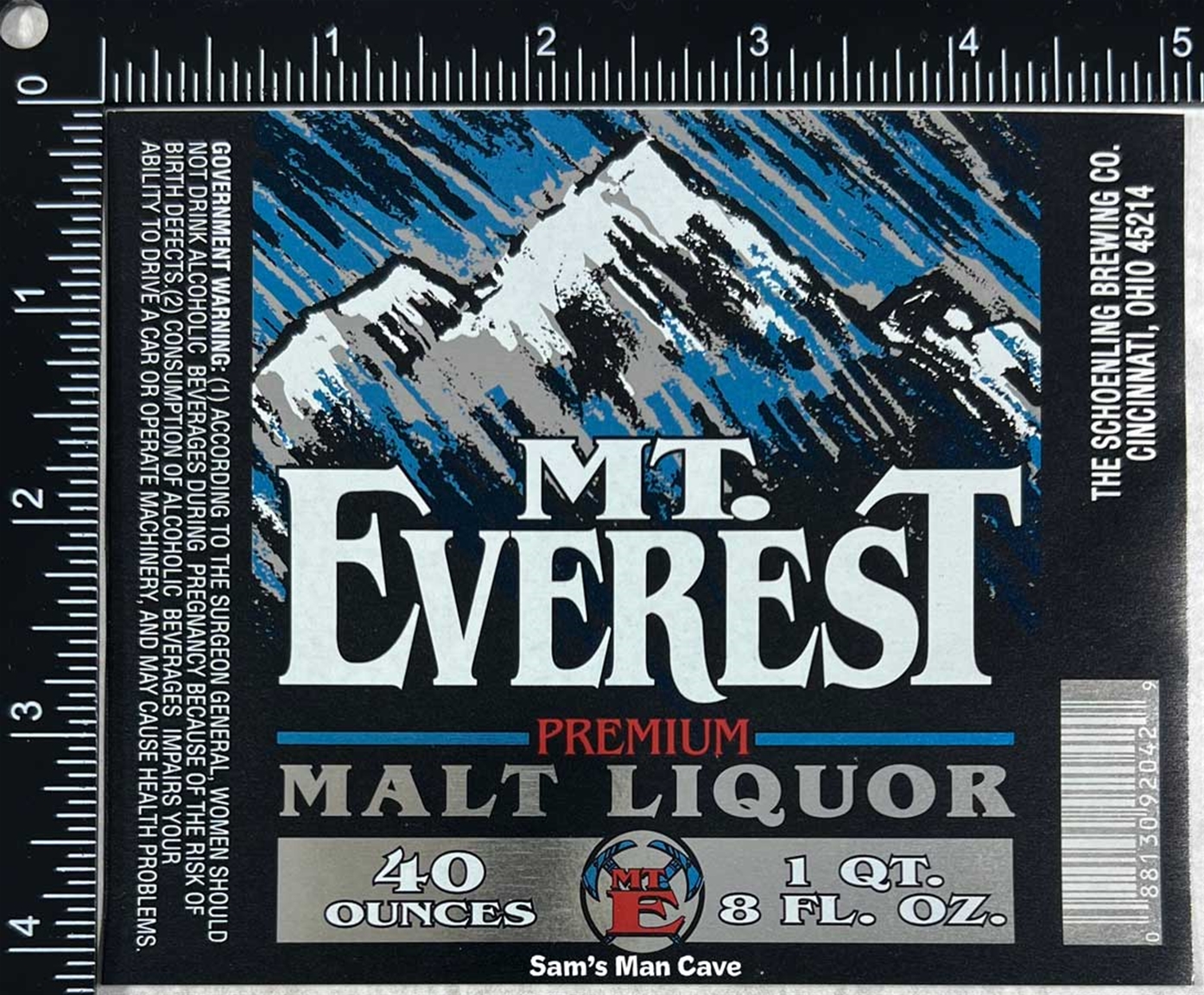 Mt. Everest Malt Liquor Label