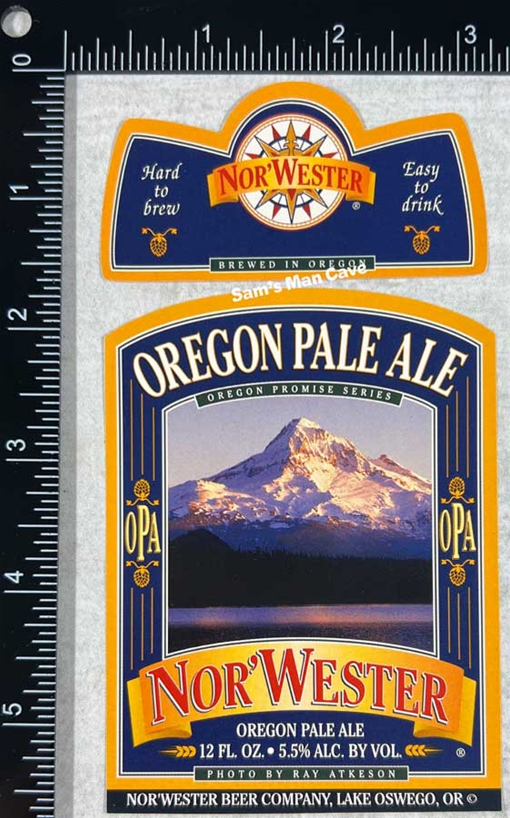 Nor'Wester Oregon Pale Ale Label with neck