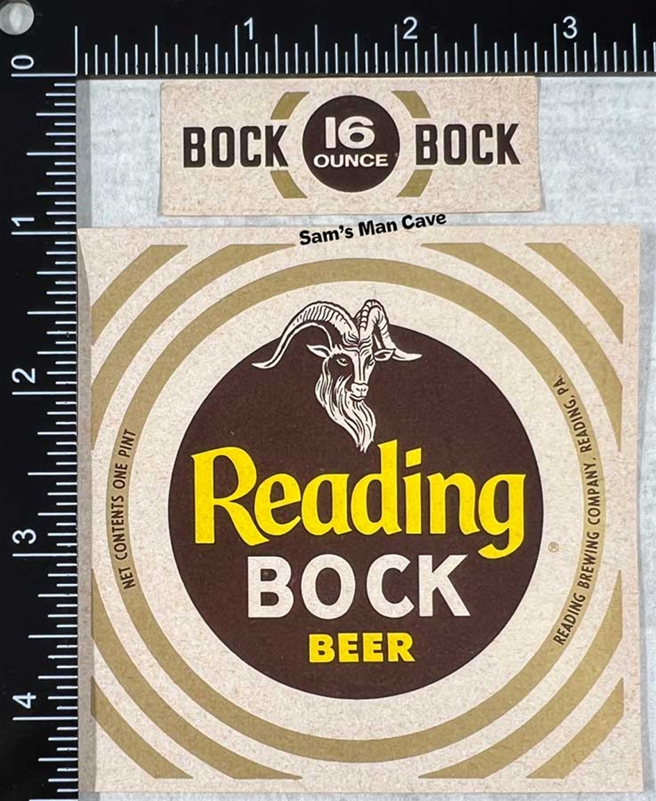 Reading Bock Beer Label with neck