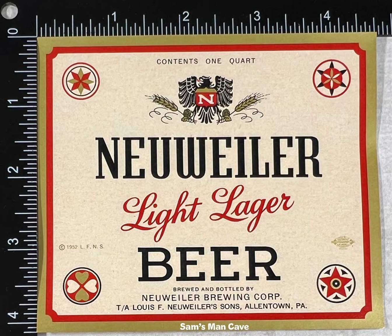 Neuweiler Light Lager Beer Label