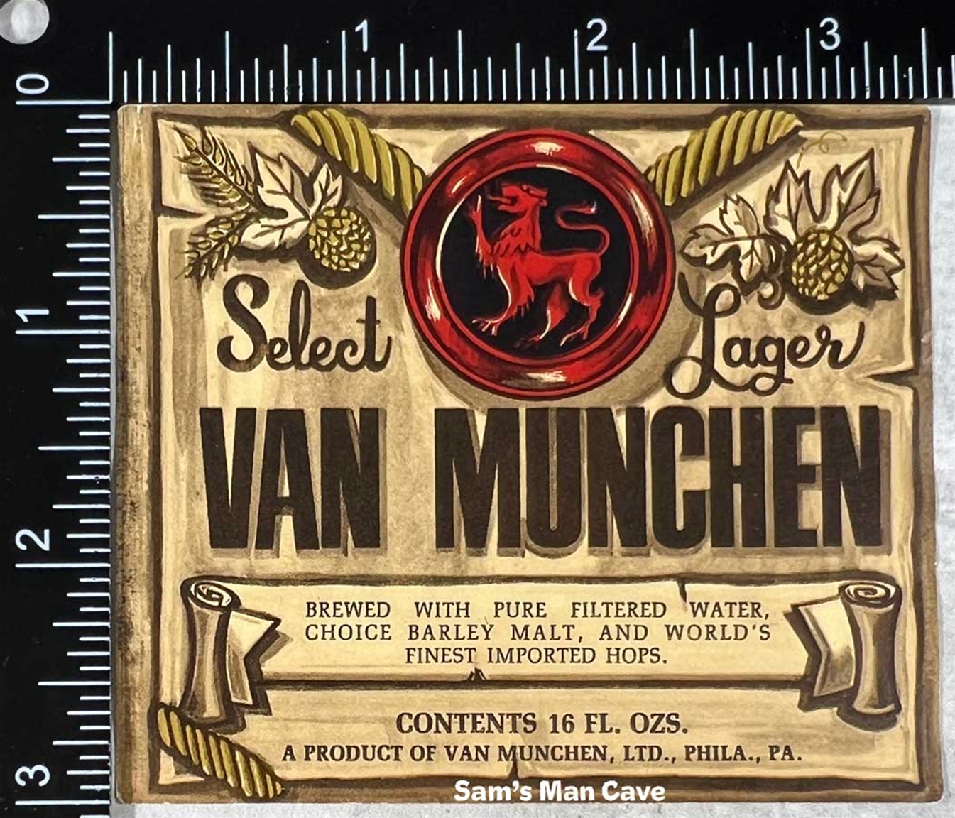 Van Munchen Lager Beer Label