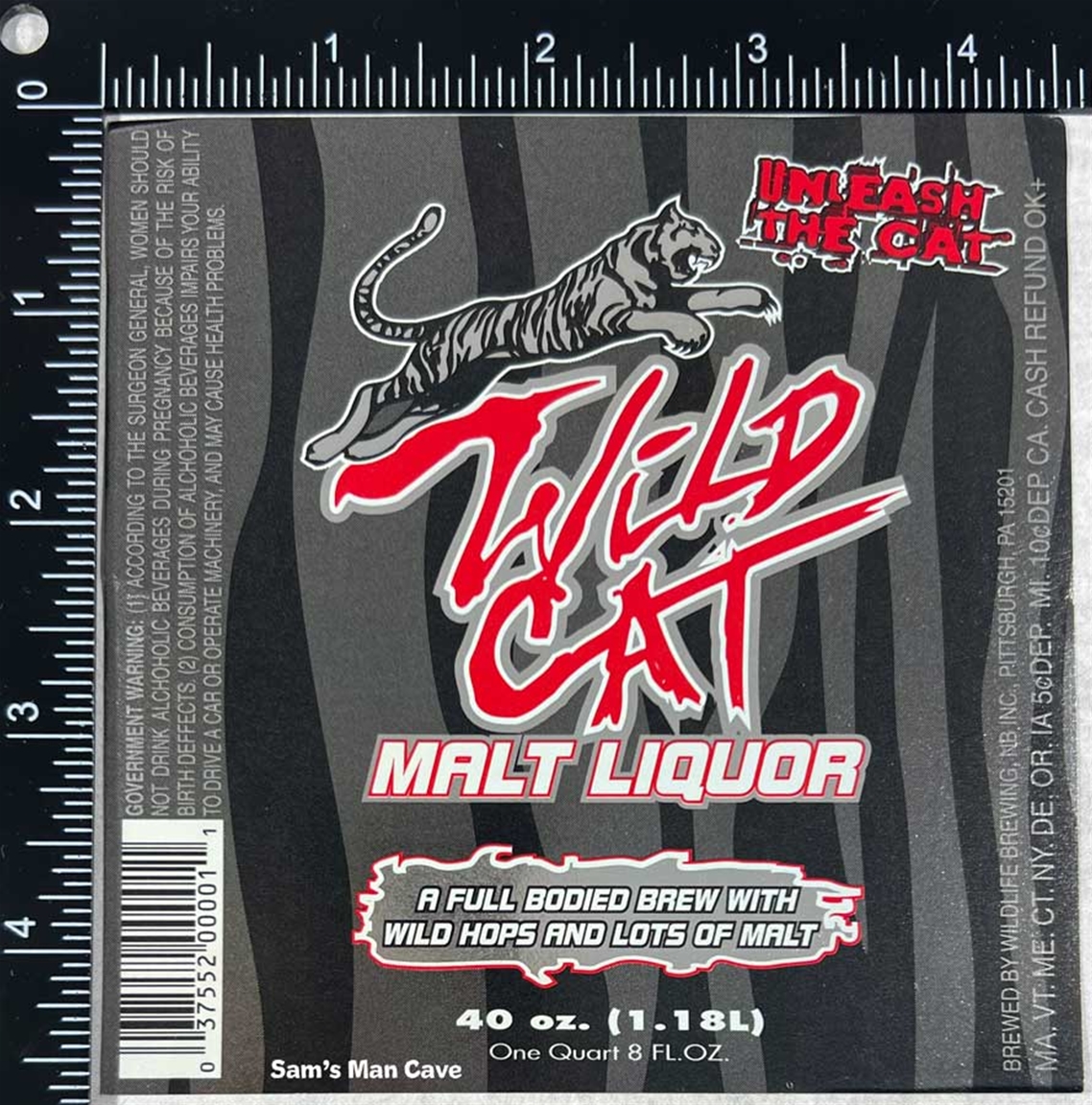 Wild Cat Malt Liquor Label