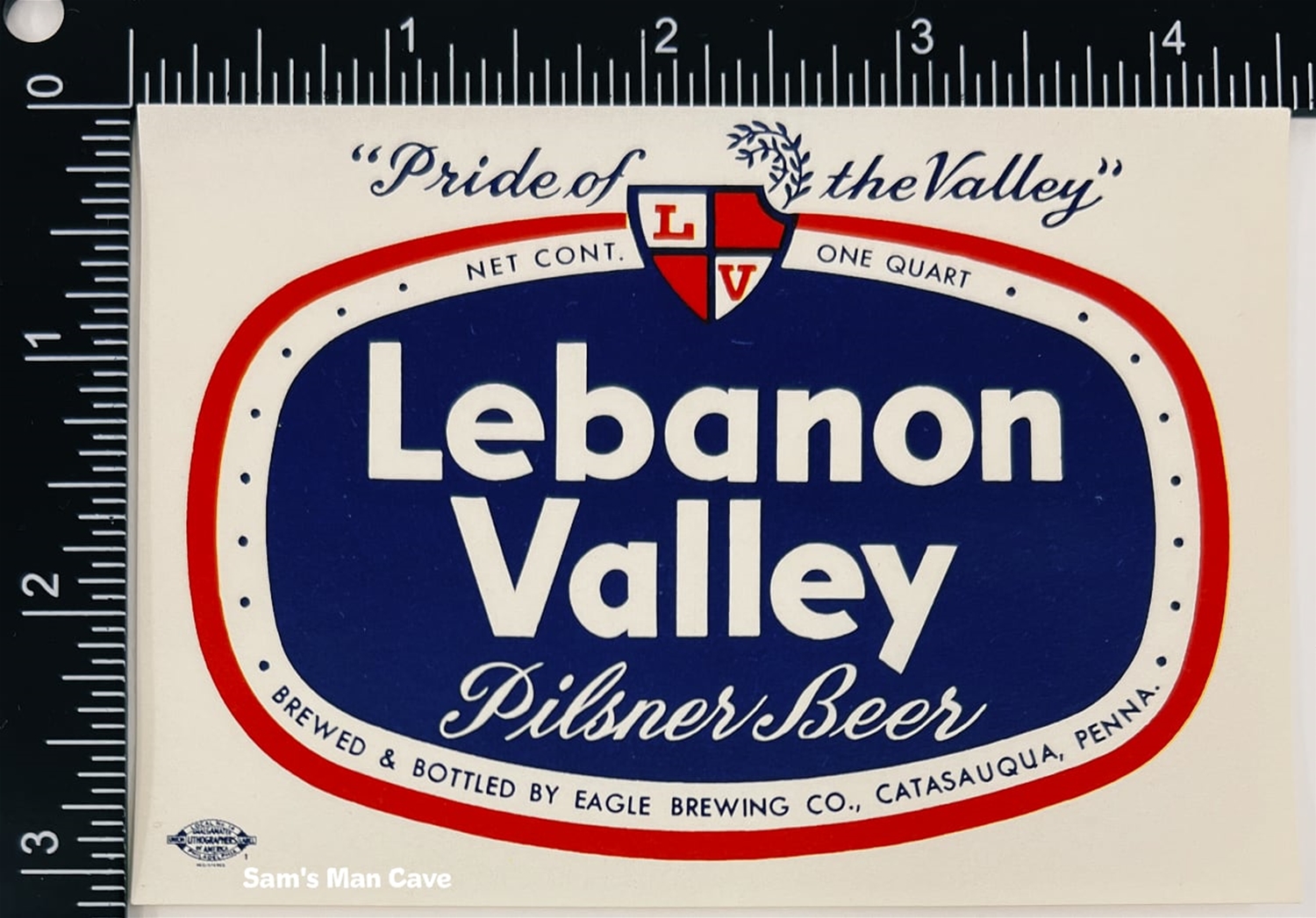 Lebanon Valley Pilsner Beer Label