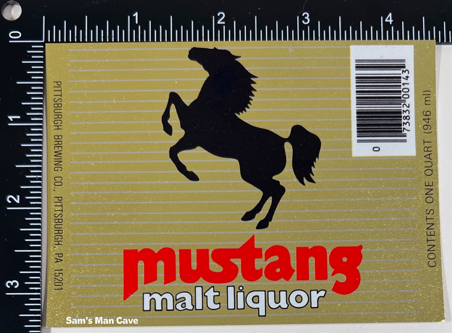 Mustang Malt Liquor Label