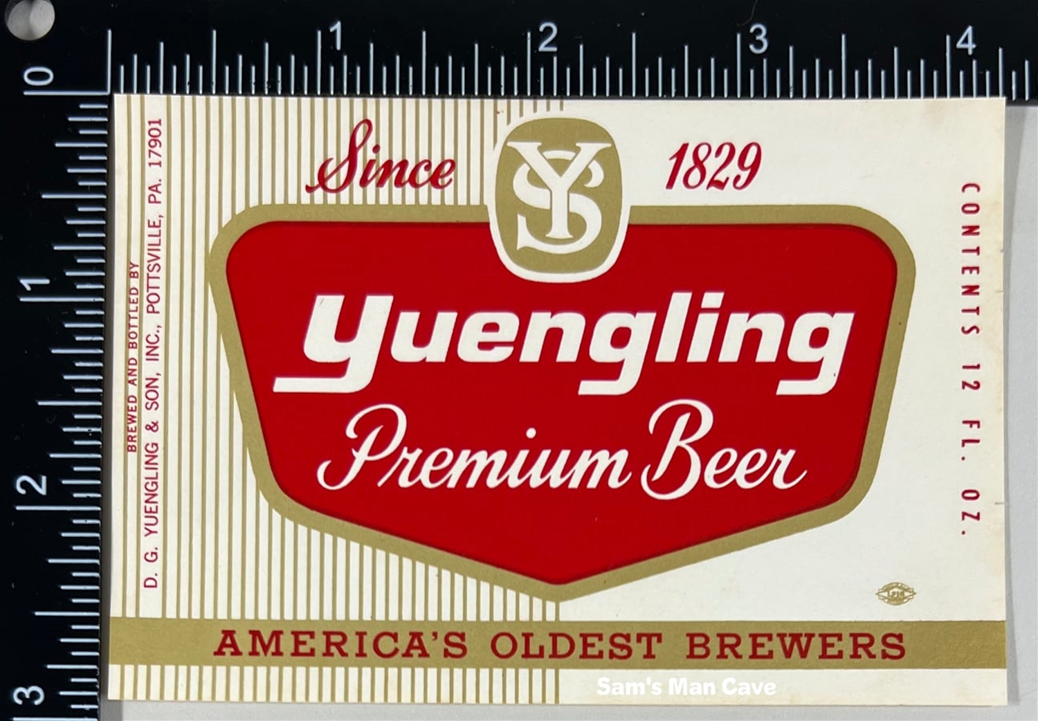 Yuengling Premium Beer Label