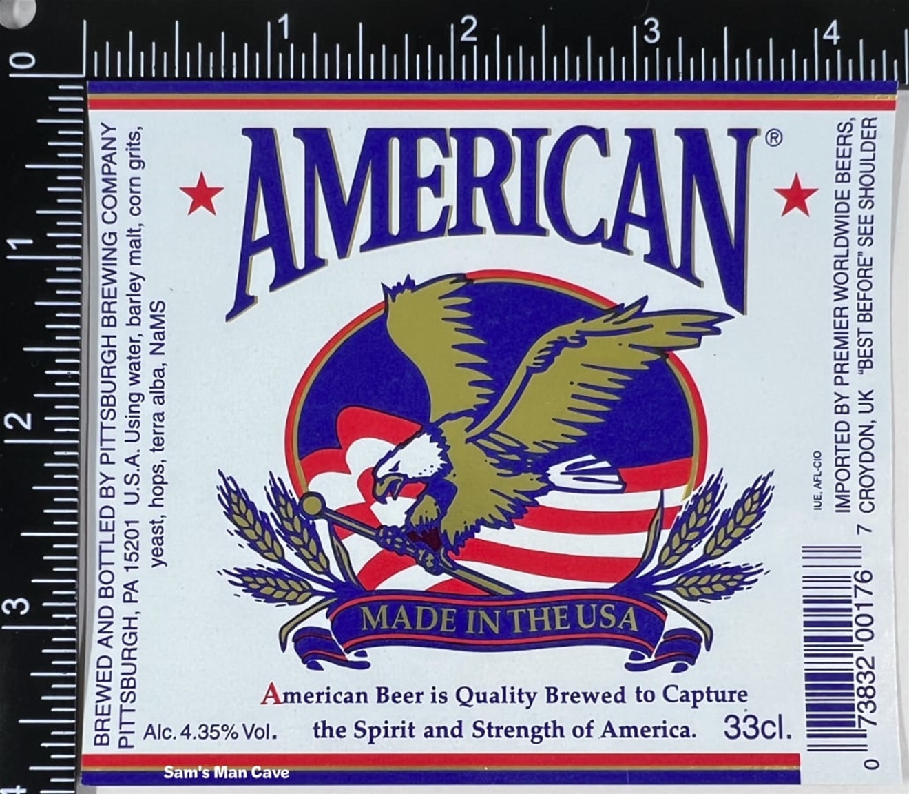 American Beer Label brewed for UK