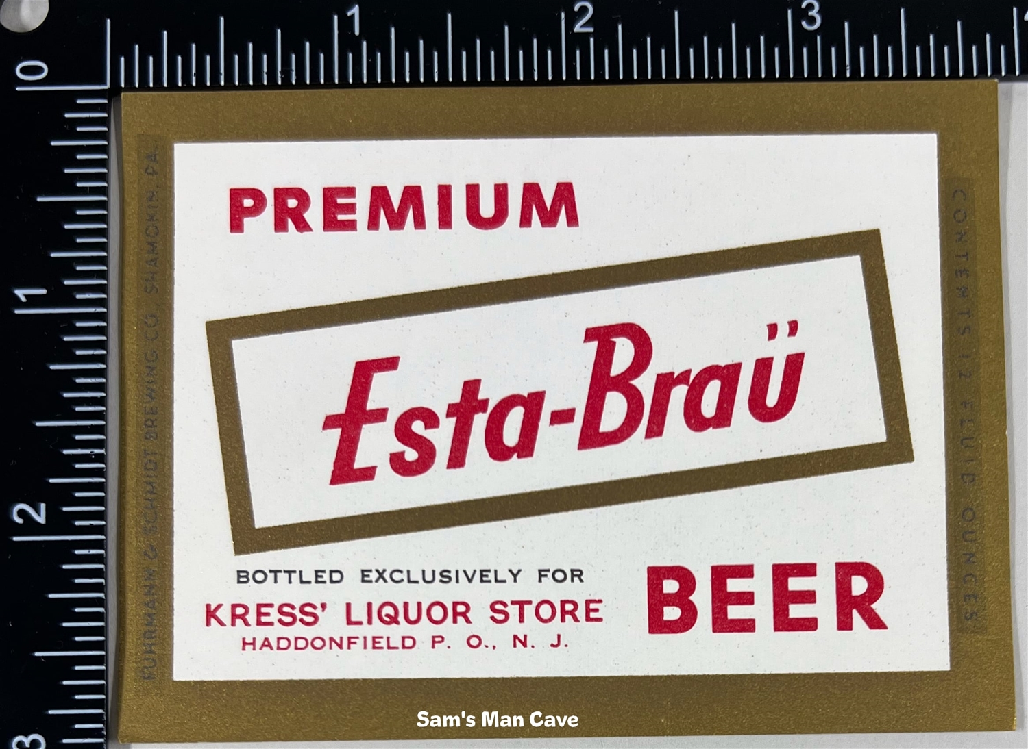 Esta-Brau Premium Beer Label