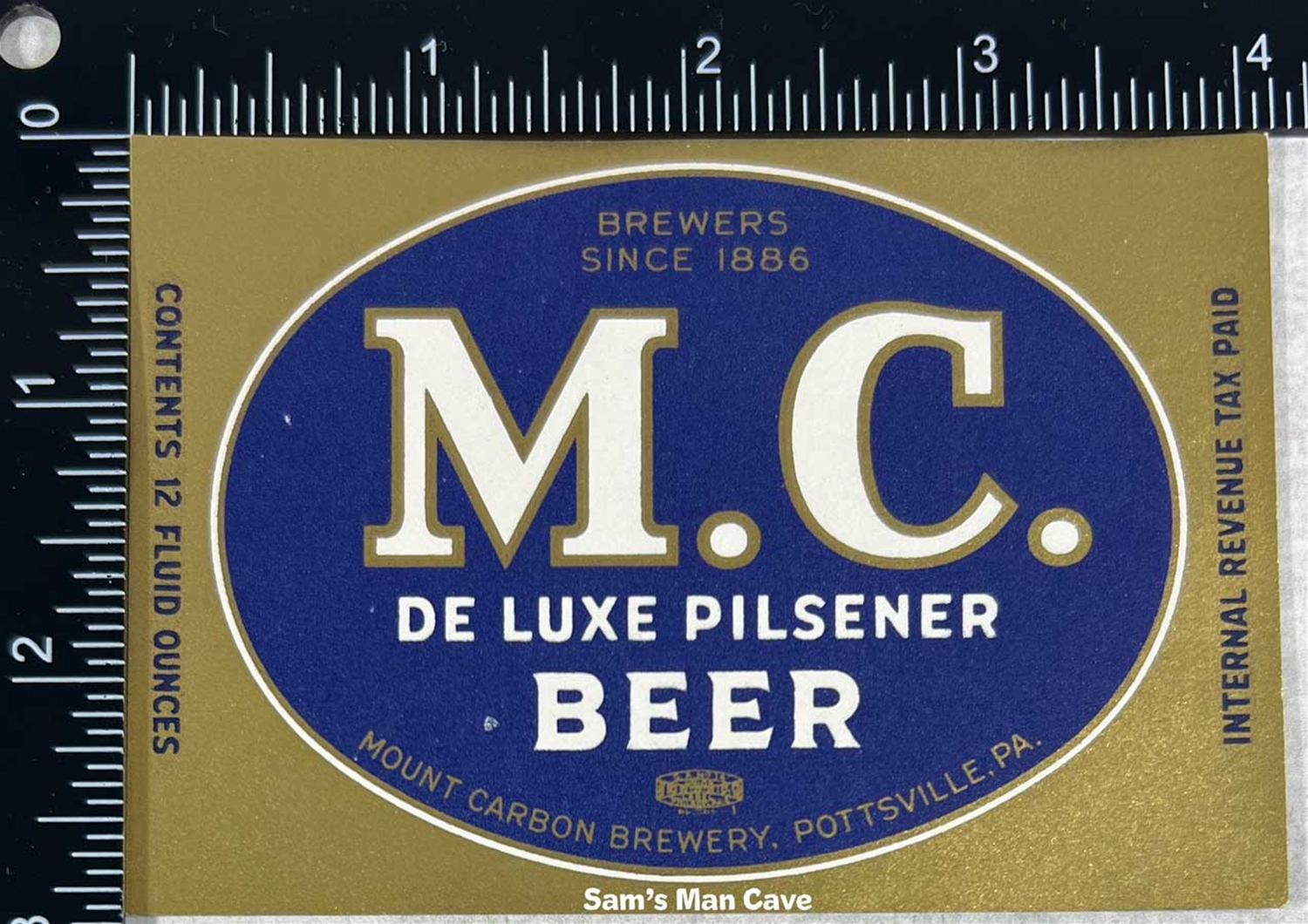 M.C. De Luxe Lager Pilsener IRTP Label