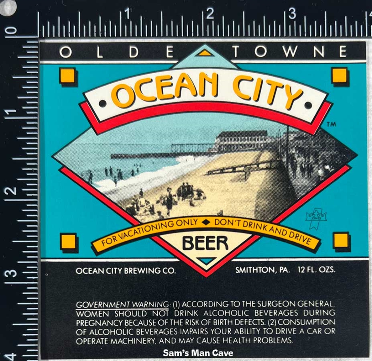 Olde Towne Ocean City Beer Label