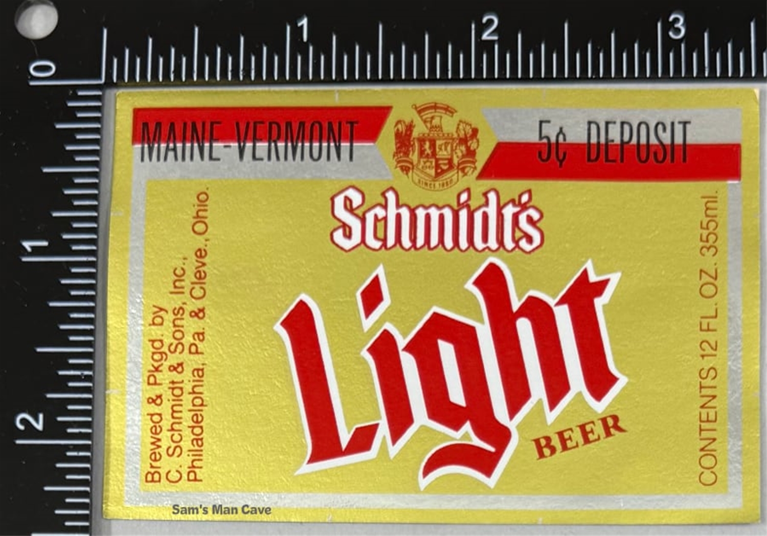 Schmidt's Light Beer Label