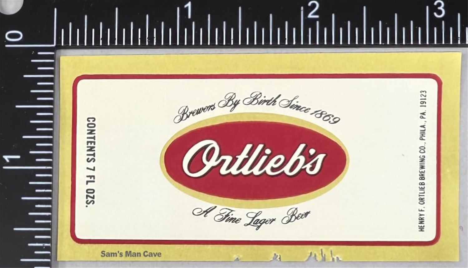 Ortlieb's Beer Label