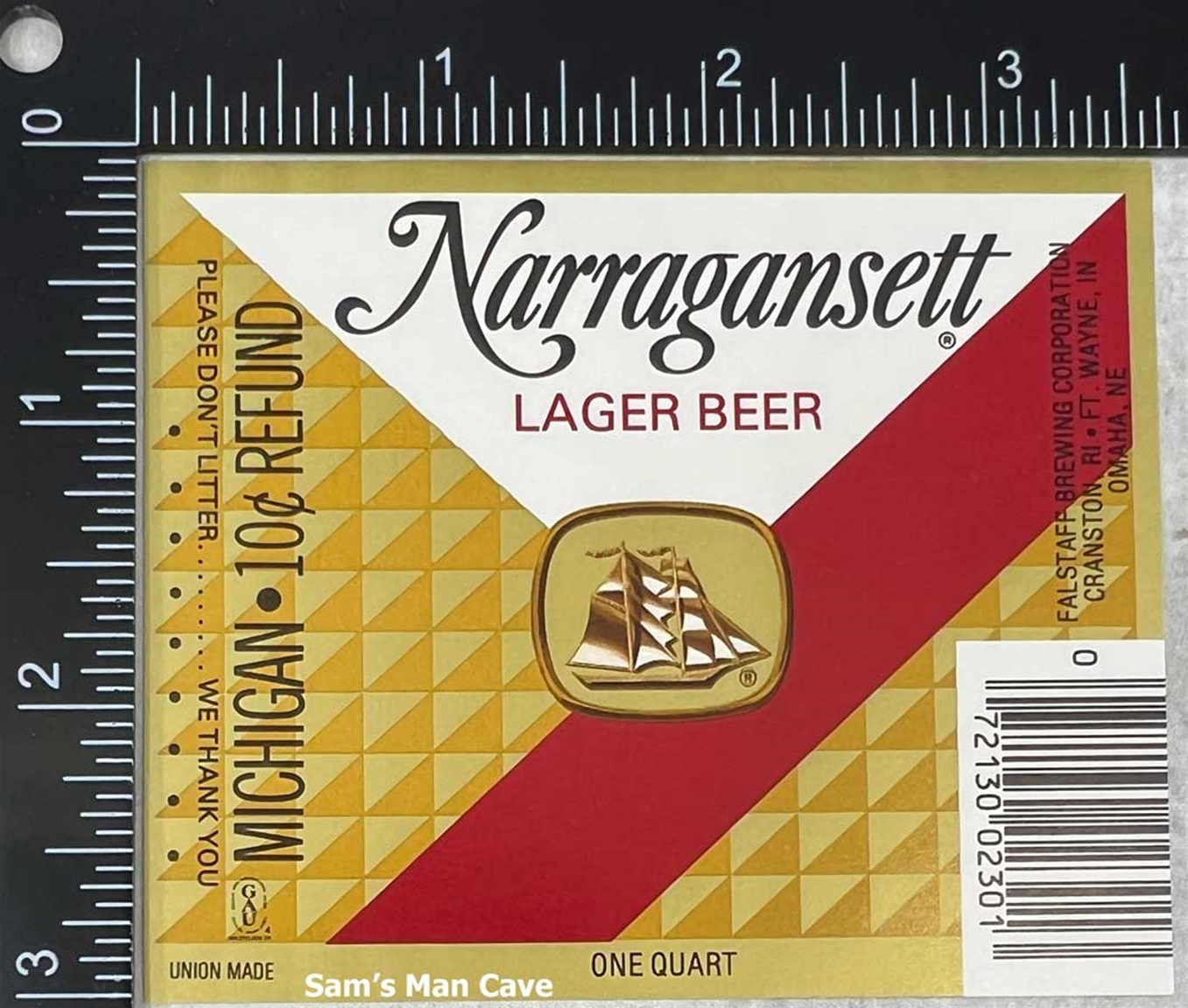 Narragansett Lager Beer Label