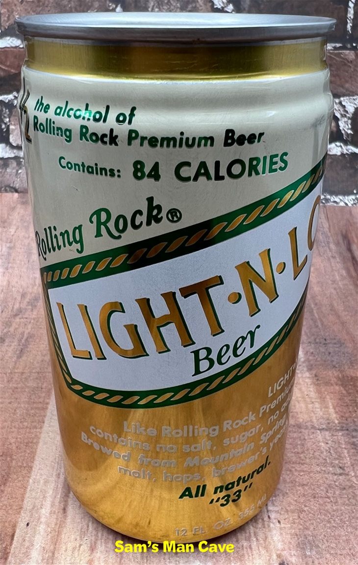 Rolling Rock Light N Lo Beer Can