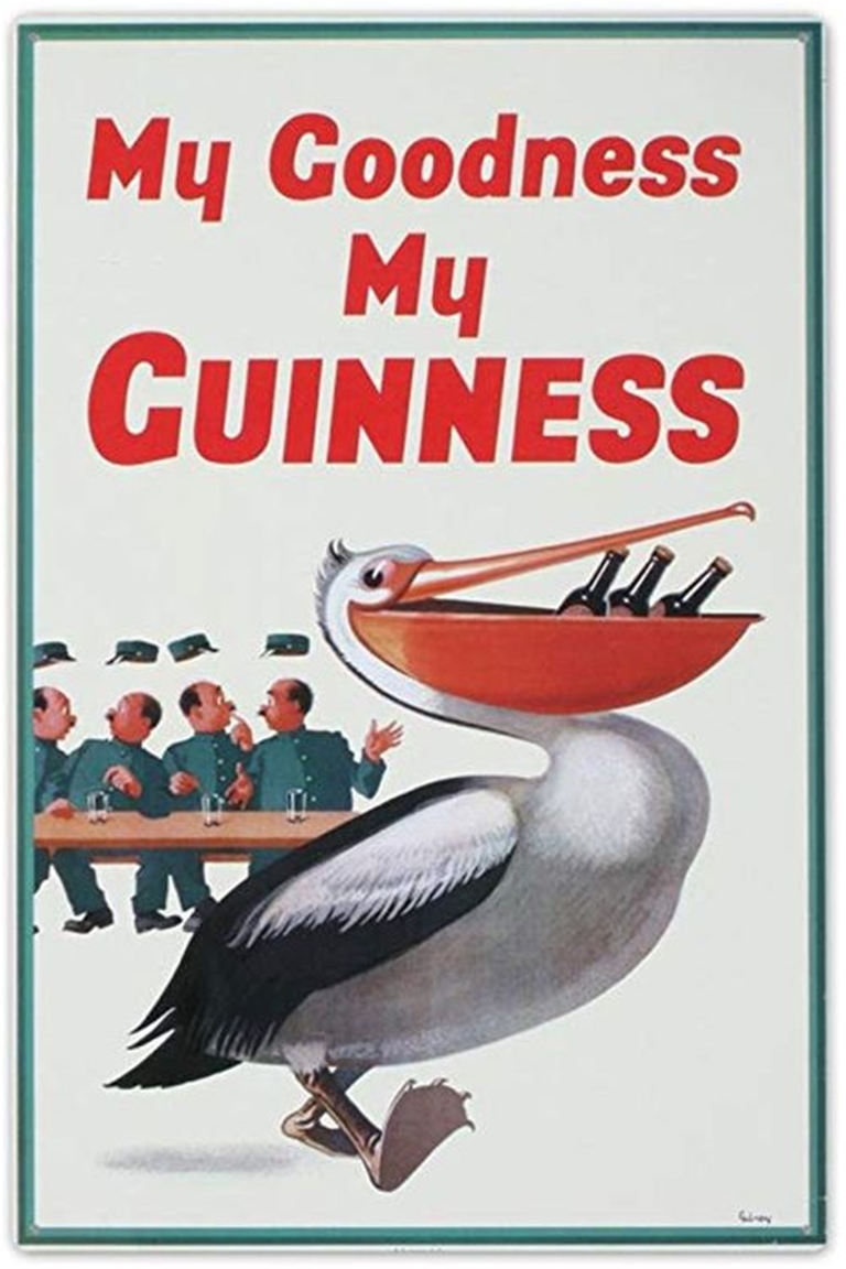 Guinness Pelican Metal Sign