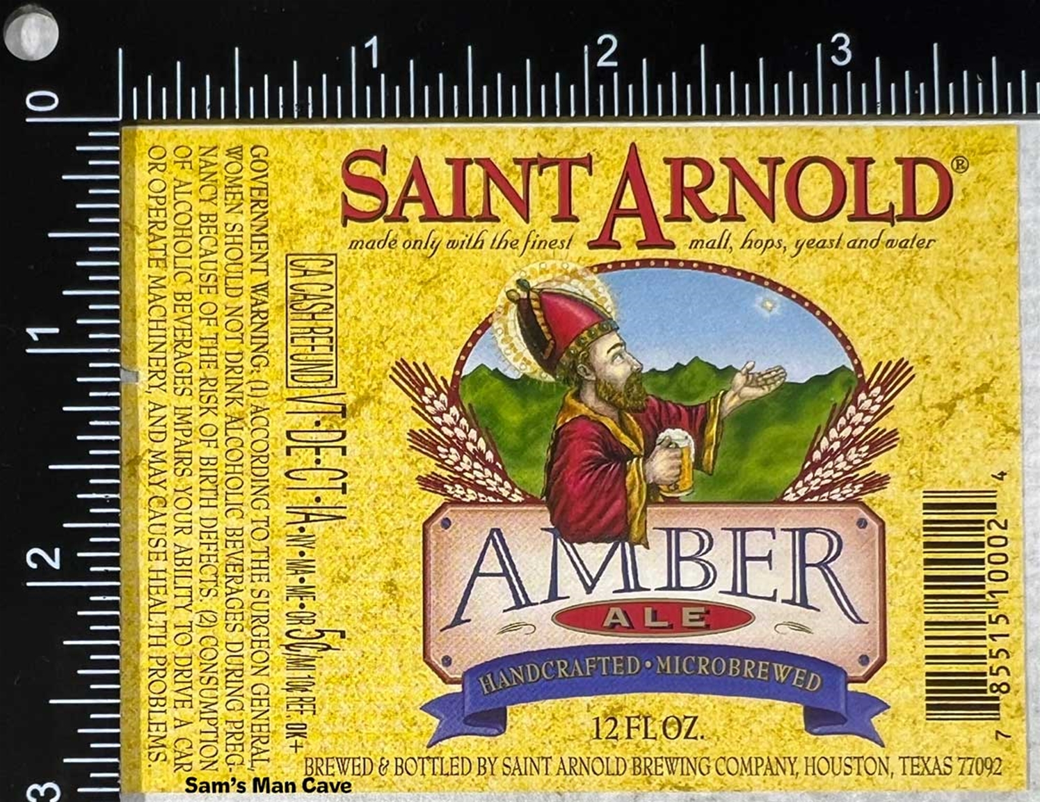 Saint Arnold Amber Ale Label