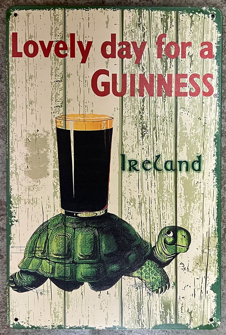 Guinness Turtle Metal Sign